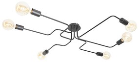 Plafoniera di design nera 6 luci - Facile