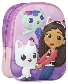 Zaino Scuola Gabby's Dollhouse Rosa 25 x 31 x 10 cm