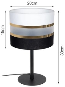 Lampada da tavolo CORAL 1xE27 / 60W / 230V nera