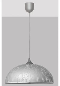 Lampadario su filo CIRCLE 1xE27/15W/230V grigio