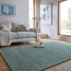 Tappeto blu polveroso in lana tessuto a mano 200x290 cm Harris Boucle – Flair Rugs