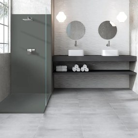Piatto doccia SENSEA in resina Neo antracite L 90 x L 90 x H 3 cm opaco effetto pietra