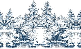 Carta da parati – Paesaggio fiabesco innevato