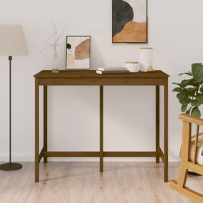 Tavolo Da Bar Ambra 140x80x110 Cm İn Legno Massello Di Pino /