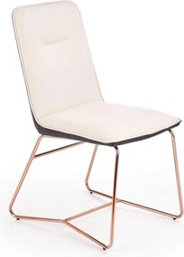 Sedia K390 crema in ecopelle