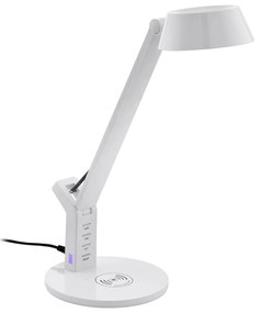 Lampada Da Tavolo Contemporanea Banderalo Policarbonato Bianco Luce Led 4,8W