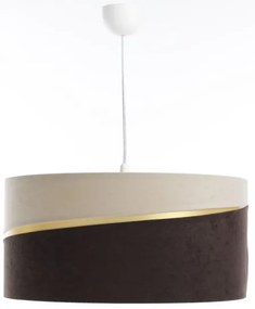 Lampadario a sospensione con filo SWING 1xE27/60W/230V marrone/beige/oro