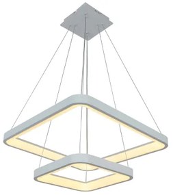 Brilagi - Lampada a sospensione LED dimmerabile con cavo FALCON SLIM LED/78W/230V 50x50 cm bianca + telecomando