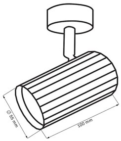 Faretto NICEA 1xGU10/10W/230V nero