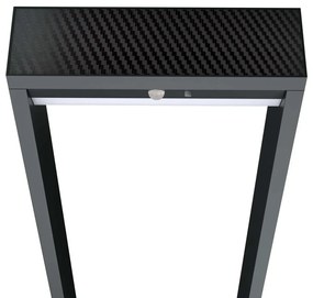 Paletto da giardino Solare Nero con Sensore di Mov. 80cm serie VELA Colore Bianco Naturale 4.000K