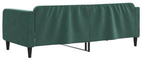 Letto da giorno verde scuro 90x200 cm in velluto