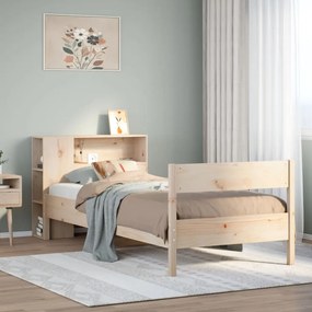 Letto libreria senza materasso 100x200 cm in legno di pino