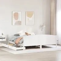 Letto senza Materasso Bianco 180x200 cm Legno Massello di Pino 3301780