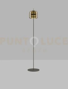 Jube lampada da terra p terra bruciata trasparente nero opaco 2 l34...