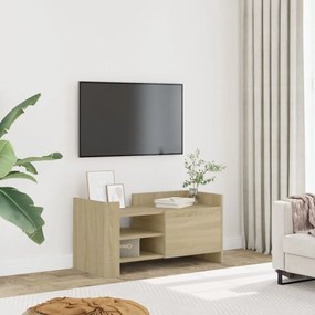 Mobile Porta Tv Rovere Sonoma 80x35x40 Cm İn Legno Multistrato /