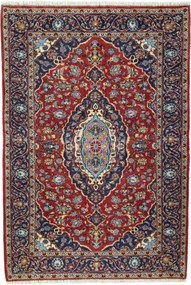 Kashan Tappeto 120x170 Rosso (Iran) Annodato A Mano