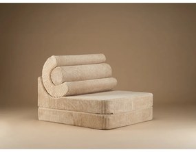 Poltrona per bambini marrone chiaro con rivestimento in velluto a coste Flipster – Wigiwama