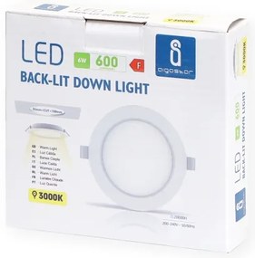 Aigostar - Lampada LED da incasso LED/6W/230V 3000K diametro 11,8 cm bianco
