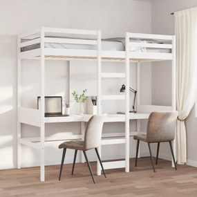 Giroletto Soppalco Senza Materasso Bianco 90x190cm Legno Pino /