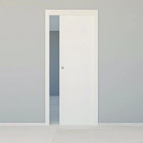 Porta interna scorrevole Tracks in legno colore bianco, L 70 x H 210 cm, apertura reversibile