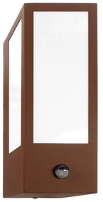 Applique Flute con Sensore Movimento E27 Mattone (Ruggine - Corten)