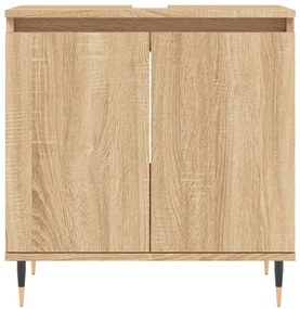 Mobile da bagno rovere sonoma 58x33x60 cm in legno multistrato
