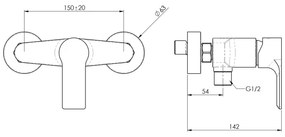 Sapho - Rubinetto doccia PAX cromo lucido