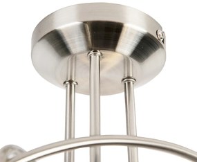 Plafoniera classica in acciaio 3 luci - Fortress