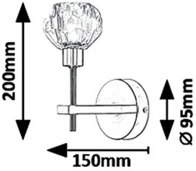 Rabalux 5394 - Applique KASSIA 1xG9/5W/230V