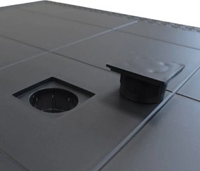 CALIGOLA - tavolo da giardino in wicker quadrato