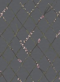 Rebel Walls Carta da parati panoramica Winding Spring - Black