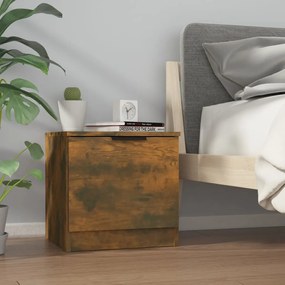 Comodini 2pz rovere fumo 40x39x40 cm