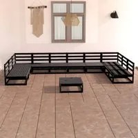 Set Divani da Giardino 11 pz in Legno Massello di Pino cod mxl 37285