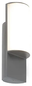 Lampada da parete per esterni moderna grigio scuro con LED - Harry