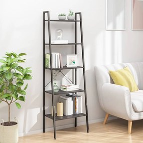 Scaffale Autoportante Con 5 Ripiani Nero 56x35x174 Cm /