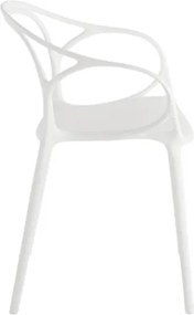Sedia in polipropilene Bianco per interni ed esterni - HUG 2 sedie