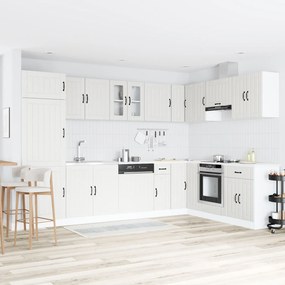 Armadio da cucina  &quot;&quot;lucca&quot;&quot; con doppi lavabi bianchi in legno ingegnerizzato