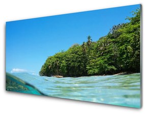 Quadro acrilico Paesaggio dell'albero del mare 100x50 cm