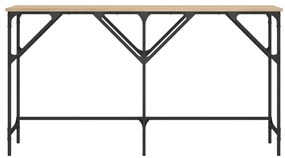 Tavolo consolle rovere sonoma 140x29x75 cm in legno multistrato