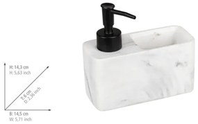 WENKO 54668100 - Dispenser per sapone RESA 14,5x14,3 cm bianco/nero