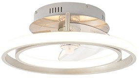 Ventilatore da soffitto in acciaio 46,5 cm con LED e telecomando - Kees