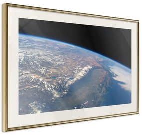 Poster  Curve of the Earth  Cornice Quadri Cornice d'oro con passe-partout, Larghezza x Altezza Home decor 90x60