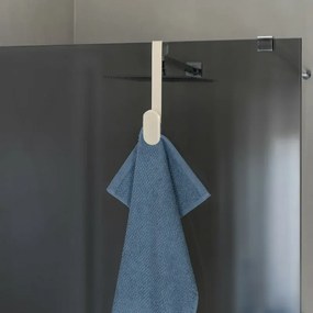 Gancio bagno singolo in acciaio e plastica beige rettangolare Fiore