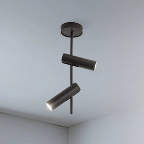 Faretto da soffitto Leda 2, verde oliva, a 2 luci, acciaio, altezza 55 cm SIGMA, dimmerabile, Verde, Soggiorno / Sala da pranzo, Metallo, Moderno, Faretto
