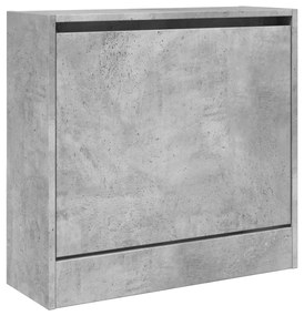 Scarpiera Grigio Cemento 60x21x57 cm in Legno Multistrato