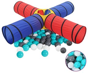 Tunnel e Tenda da Gioco per Bambini con 250 Palline Multicolore, Tunnel da Gioco per Bambini con 250 Palline Multicolore II