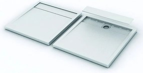 Piatto doccia 80x120 acrilico con canalina in acciaio - KAMALU