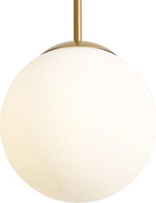 Lampada a sospensione Art Déco oro con vetro opale IP44 - Flore