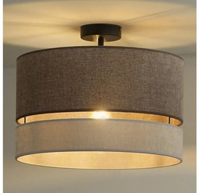 Duolla - Lampadario a plafone DOUBLE 1xE27/15W/230V diametro 40 cm marrone/grigio