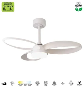 Ventilatore da soffitto Infinity bianco, D. 92.6 cm MANTRA